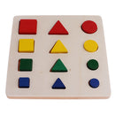 Montessori Material Geometry Blocks Matching Counting for Kids Educational Toys