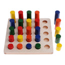 Montessori Material Geometry Blocks Matching Counting for Kids Educational Toys