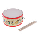 Portable Snare Drum with Wooden Drumsticks for Children Educational Toys Christmas Gift