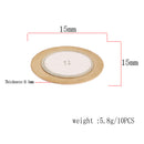 10Pcs 15mm Transducer Piezo Elements Buzzer Sounder Sensor Disc Copper Instruments DIY