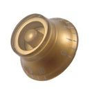 Acrylic Volume Tone Knobs Cap with White Letter Musical Instrument Parts for LP Guitar 4pcs/Pack Gold