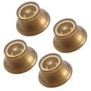 Acrylic Volume Tone Knobs Cap with White Letter Musical Instrument Parts for LP Guitar 4pcs/Pack Gold
