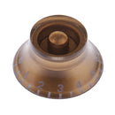 Acrylic Volume Tone Knobs Cap with White Letter Musical Instrument Parts for LP Guitar 4pcs/Pack Gold