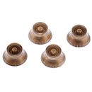 Acrylic Volume Tone Knobs Cap with White Letter Musical Instrument Parts for LP Guitar 4pcs/Pack Gold
