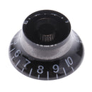 Acrylic Volume Tone Knobs Cap with White Letter Musical Instrument Parts for LP Guitar 4pcs/Pack Black