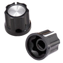 10 Pieces Black Fixing Volume Tone Knobs Buttons Cap for Electric Guitar Bass Replacement Parts
