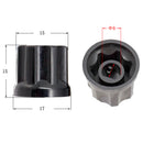 10 Pieces Black Fixing Volume Tone Knobs Buttons Cap for Electric Guitar Bass Replacement Parts