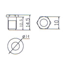 1 Set Iron Tuning Peg Tuning Key Bushing Washer Gasket for Electric/Wood/Acoustic Guitar Parts Black