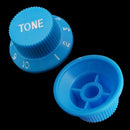 3Pcs Electric Guitar Control Knobs Volume & Tone for Strat SQ Guitar Accessory Blue