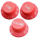 3Pcs Electric Guitar Control Knobs Volume & Tone for Strat SQ Guitar Accessory Pink