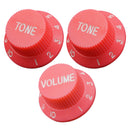 3Pcs Electric Guitar Control Knobs Volume & Tone for Strat SQ Guitar Accessory Pink