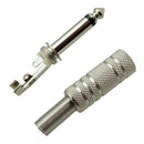 6.35mm Plug Audio Cable Amplifier Connector 1/4'' Mono for Guitar Bass 2Pcs