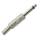 6.35mm Plug Audio Cable Amplifier Connector 1/4'' Mono for Guitar Bass 2Pcs