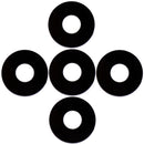 5 Pieces Plastic 3-Way Toggle Switch Plate Cover Washer for Electric Guitar Parts Black 1.3