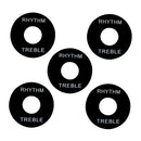 Plastic 5 Pieces 3 Way Switch Toggle Plate Washer Cover for Gibson LP EPI Electric Guitar Black