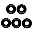Plastic 5 Pieces 3 Way Switch Toggle Plate Washer Cover for Gibson LP EPI Electric Guitar Black