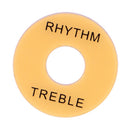 Pack of 5 Beige Guitar Plastic Switch Washer Cover with Black Letters for Les Paul/Epiphone Guitar Accessory