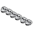6 Pieces Skull Shape Buttons Folk Electric Guitar Tuning Key Button Silver