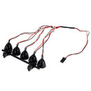 RC LED Roof Light Bar Set 5 Spotlight for 1/10 Traxxas HSP RC Rock Crawler