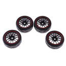 4pcs Rubber RC Racing Tires Wheel Rim for HSP HPI 9068-6081 1:10 Car Crawler Parts