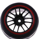 4pcs Rubber RC Racing Tires Wheel Rim for HSP HPI 9068-6081 1:10 Car Crawler Parts