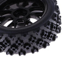 RC 1:10 Racing Car Tires Black Wheel Rim for HSP HPI Rock Crawler Parts Pack of 4