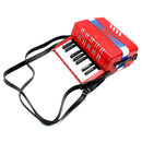 Mini Kids Accordion 17 Keys 8 Bass Musical Educational Instrument Toy Xmas Gift Red
