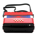 Mini Kids Accordion 17 Keys 8 Bass Musical Educational Instrument Toy Xmas Gift Red