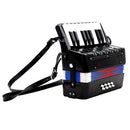 Kids Piano Accordion Musical Instrument 17 Key 8 Bass Play Toy Beginner Training Black