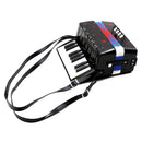 Kids Piano Accordion Musical Instrument 17 Key 8 Bass Play Toy Beginner Training Black