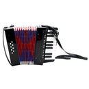 Kids Piano Accordion Musical Instrument 17 Key 8 Bass Play Toy Beginner Training Black