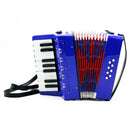 Kids Children Piano Accordion 17 Key 8 Bass Educational Musical Toy Blue