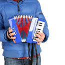 Kids Children Piano Accordion 17 Key 8 Bass Educational Musical Toy Blue