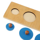 Kids Montessori Sensory Wooden Toy - Contrast Round Puzzle Matching Stacking