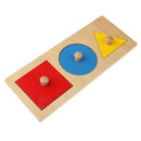 Montessori Round/Triangle/Square Puzzles Stacking Matching Toy Kids Geometry