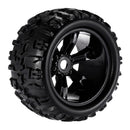 Durable 1 Pair Monster Trucks Rubber Tyre with Wheel Rim for 1/8 HSP Savage ZDRacing Refit Parts