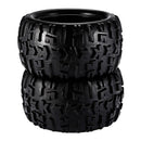 Durable 1 Pair Monster Trucks Rubber Tyre with Wheel Rim for 1/8 HSP Savage ZDRacing Refit Parts