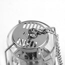 Portable Compact Metal Small Hanging Gas Lamp Festival Tent Lantern 2.36 x 2.36 x 4.33inch Silver