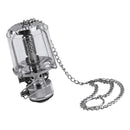 Portable Compact Metal Small Hanging Gas Lamp Festival Tent Lantern 2.36 x 2.36 x 4.33inch Silver