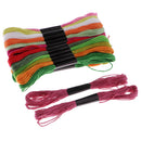 24 Pieces Multicolor Cross Stitch Cotton Embroidery Floss Thread Sewing Skeins Set DIY