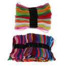 24 Pieces Multicolor Cross Stitch Cotton Embroidery Floss Thread Sewing Skeins Set DIY