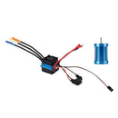 3650 4370KV 4P Sensorless Brushless Motor&45A Brushless ESC for 1/10 RC Car Boat