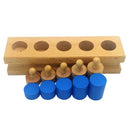 Montessori Childhood Early Developing Wooden Toy - 4 Blocks Socket Cylinders