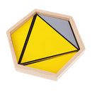 Montessori Educational Learning Wooden Toy - Constructive Triangles Matching