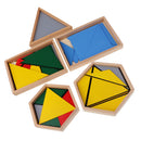 Montessori Educational Learning Wooden Toy - Constructive Triangles Matching