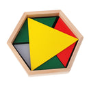 Montessori Educational Learning Wooden Toy - Constructive Triangles Matching