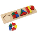 Montessori Materials Mathematics Wood Toys Multiple Geometry Blocks Matching