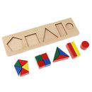 Montessori Materials Mathematics Wood Toys Multiple Geometry Blocks Matching