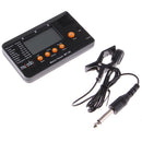 MT-30 Metronome Tuner for Chromatic, Guitar, Bass, Ukulele, Violin Black Portable Digital Clip On Metro