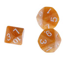 10 Pieces Plastic Multi-sided Dice D10for Party Bar Game Props 0.62'' Yellow